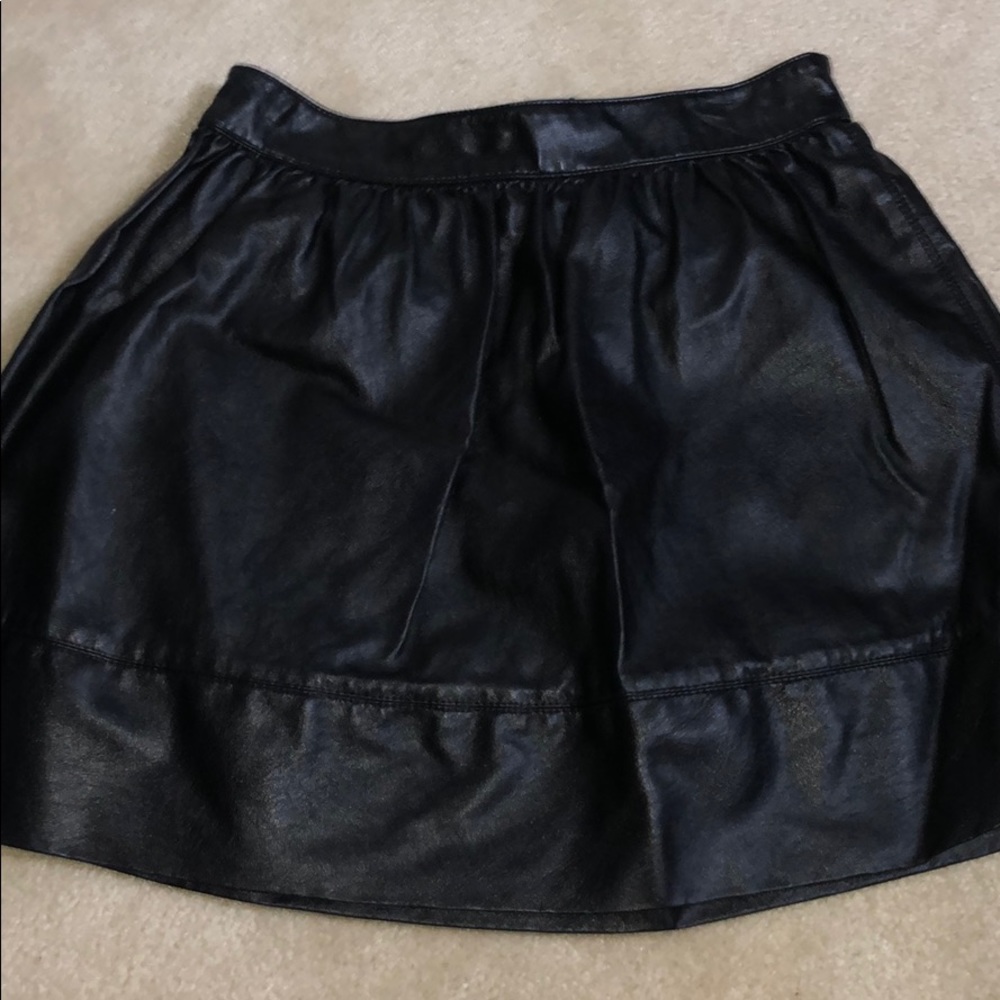 Black Leather Forever 21 Skirt